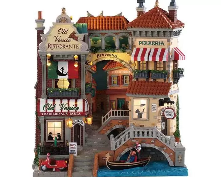 Lemax 85318 - Venice Canal Shops, Battery-Operated (4.5-Volt) - Facades