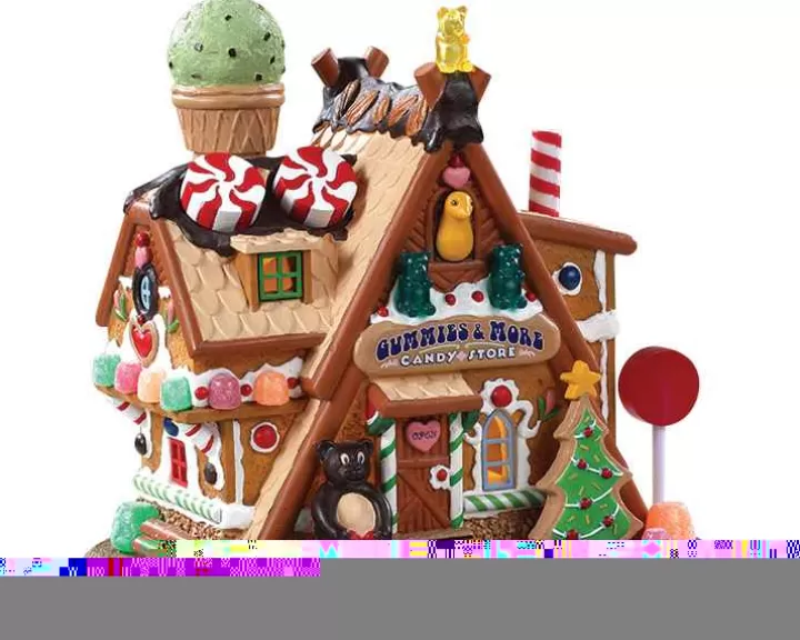 Lemax 85436 - Gummies & More Candy Store, Battery-Operated (4.5-Volt) - Sugar N Spice Houses