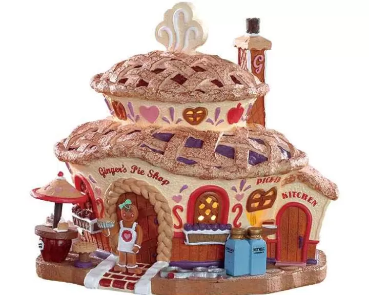 Lemax 85437 - Ginger's Pie Shop, Battery-Operated (4.5-Volt) - Sugar N Spice Houses