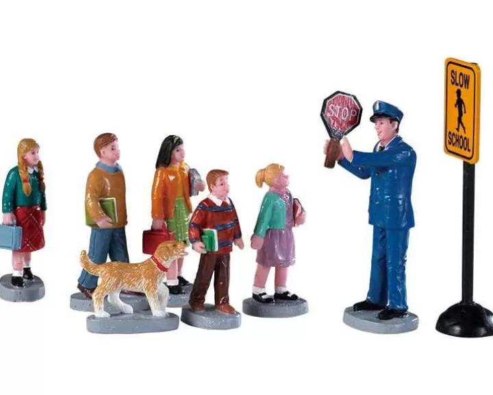 Lemax 92753 - The Crossing Guard, Set Of 8 - Figurines