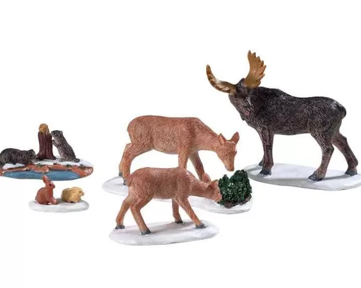 Lemax 92771 - Wild Animals, Set Of 5 - Figurines