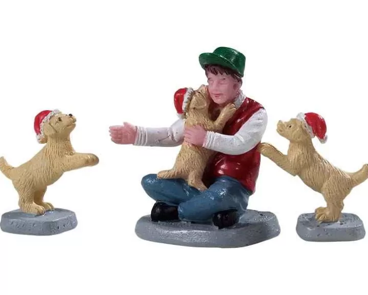 Lemax 92778 - New Puppies, Set Of 3 - Figurines