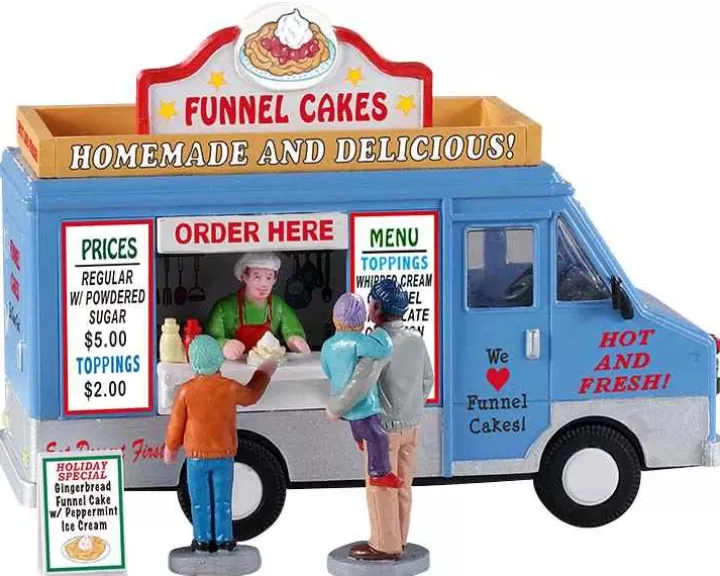 Lemax 93420 - Funnel Cakes Food Truck, Set Of 4 - Table Pieces