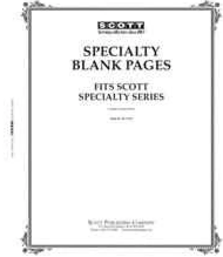 Scott Blank Pages Specialty Border (20 Pages)